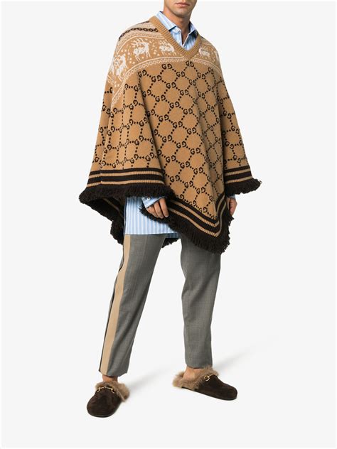 gucci poncho men's|men's Gucci scarf sale.